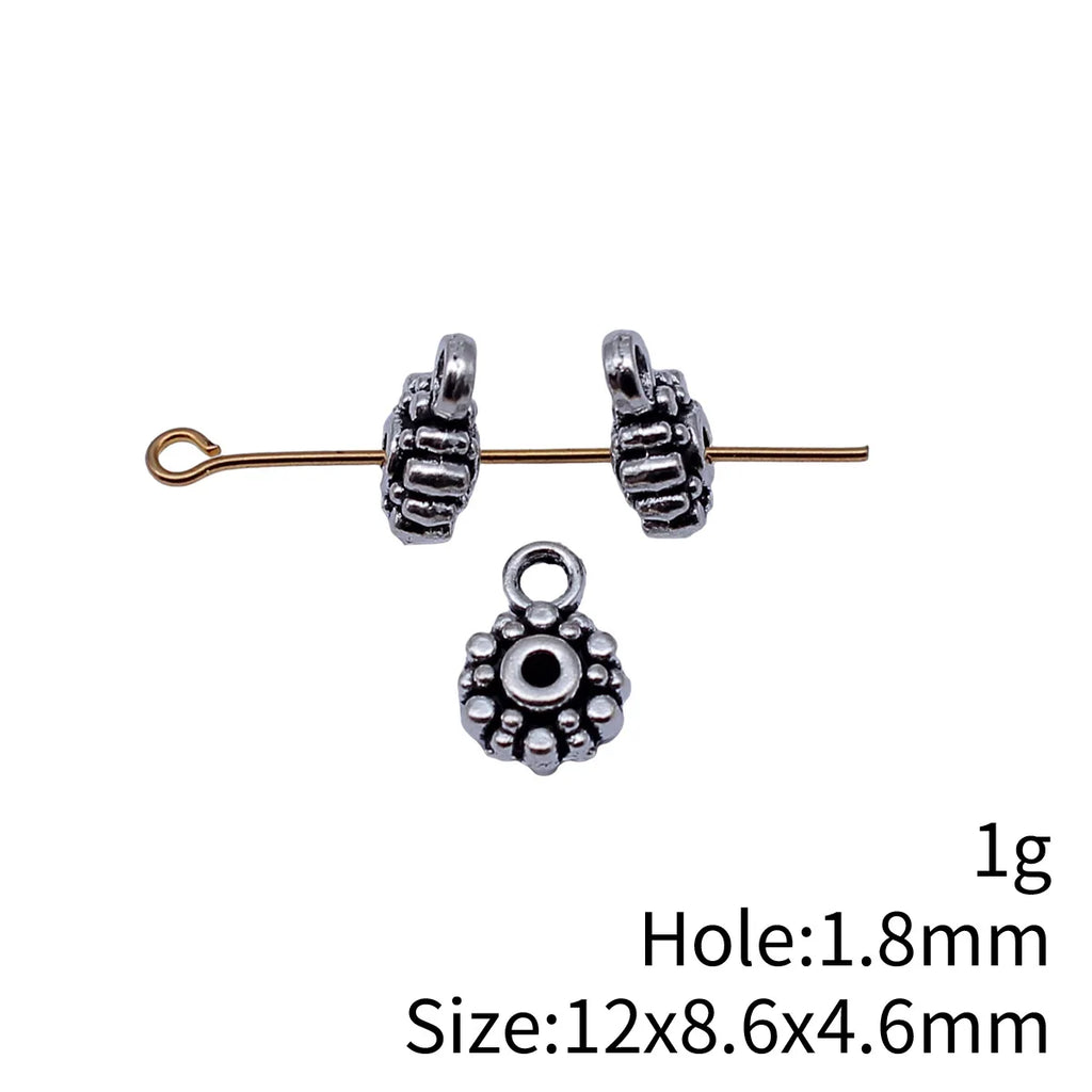 12x8.6x4.6mm 1g Antique Silver Zinc Alloy Three-Way Bail Pendant Connector for DIY Jewelry Making