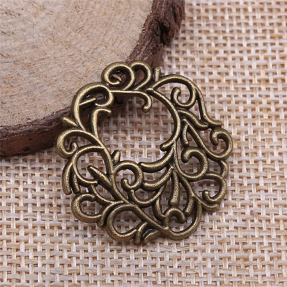 29x29mm 3.3g Multicolor Zinc Alloy Hollow Filigree Geometric Charm Pendant for DIY Jewelry Making
