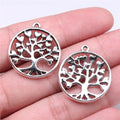 27x25mm 3.06g Antique Silver Zinc Alloy Heart Tree Charm Pendant for DIY Necklace Jewelry Making