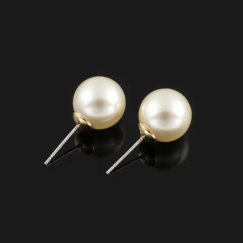 Elegant Spiral Disc Pearl Drop Alloy Stud & Clip On No Piercing Light Luxury Statement Earrings
