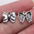 12x15mm 0.8g Antique Silver Zinc Alloy Bowknot Butterfly Charm Pendant for DIY Bracelet Necklace Making