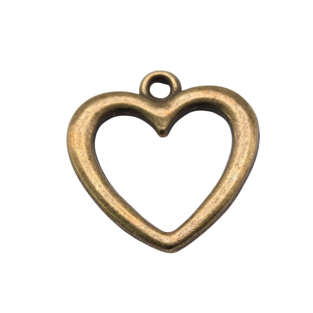 20x20mm 1.8g Multicolor Zinc Alloy Heart Charm Pendant for DIY Bracelet Necklace Jewelry Making