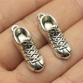 27x9mm 3.3g Antique Silver Zinc Alloy 3D Shoe Charm Pendant for DIY Necklace Bracelet Jewelry