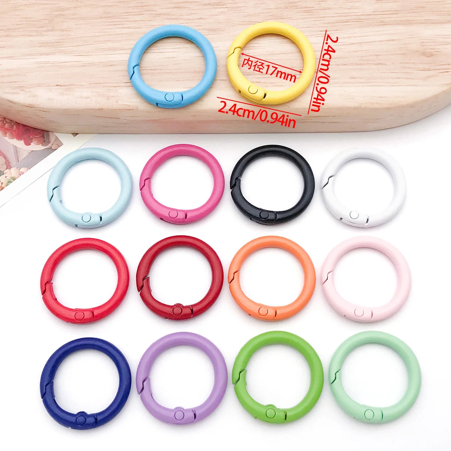 Enamel Zinc Alloy Headphone Ring Spring Clasps