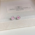 Cute Mini Pink Heart Stud Earrings Eco-Friendly Copper Sweet Minimalist Student Jewelry