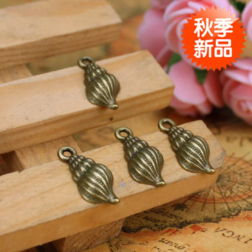 20x10MM Zinc Alloy Conch Charm Pendant for DIY Necklace Bracelet Jewelry Making
