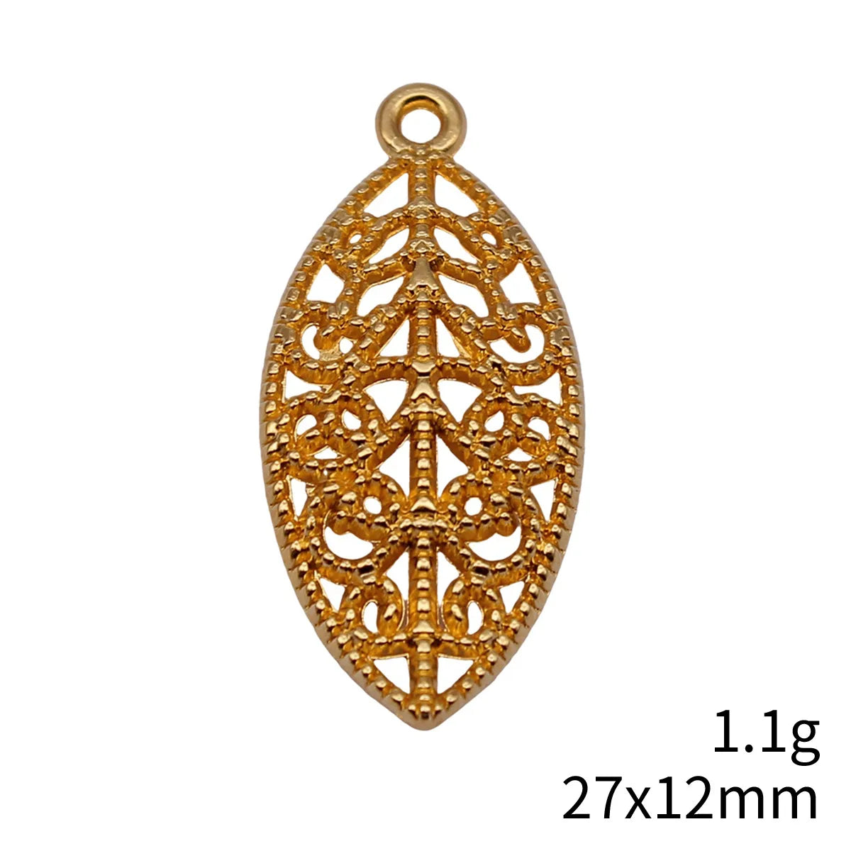27x12mm 1.1g Multicolor Zinc Alloy Leaf Charm Pendant for Necklace Bracelet Earring DIY Jewelry