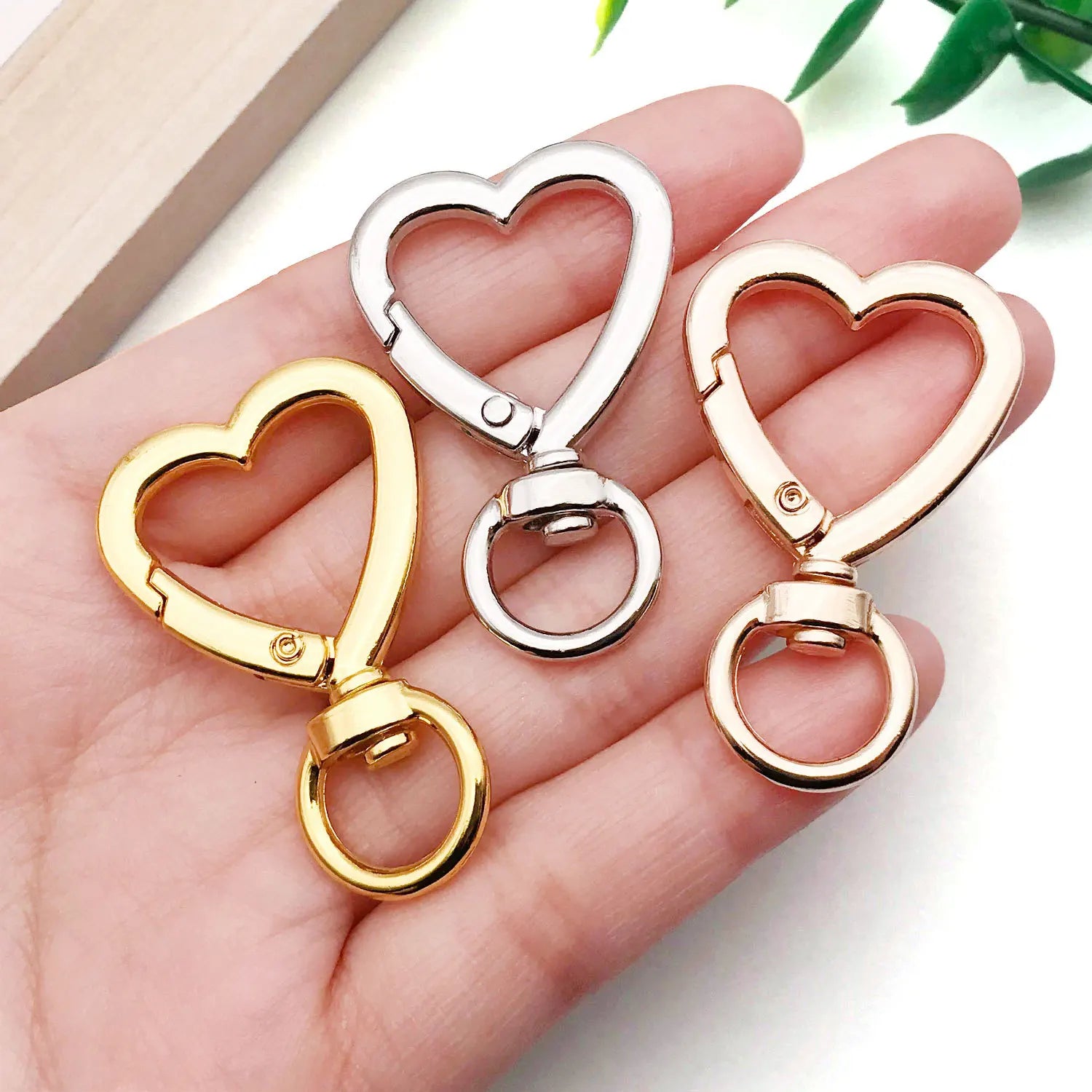 Zinc Alloy Dog Heart Lobster Clasps