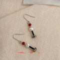 Natural Freshwater Pearl Geometric Round Chinese Style Handmade Drop Earrings