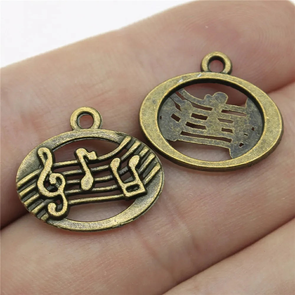 20x17mm 1.2g Multicolor Zinc Alloy Music Note Charm Pendant for DIY Necklace Bracelet Jewelry Making