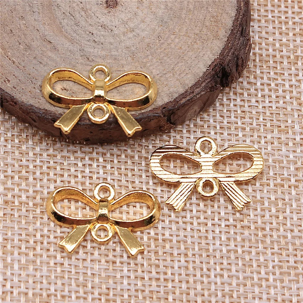 15x22mm 1.1g Multicolor Zinc Alloy Bow Butterfly Connector Charm for DIY Necklace Bracelet Jewelry Making