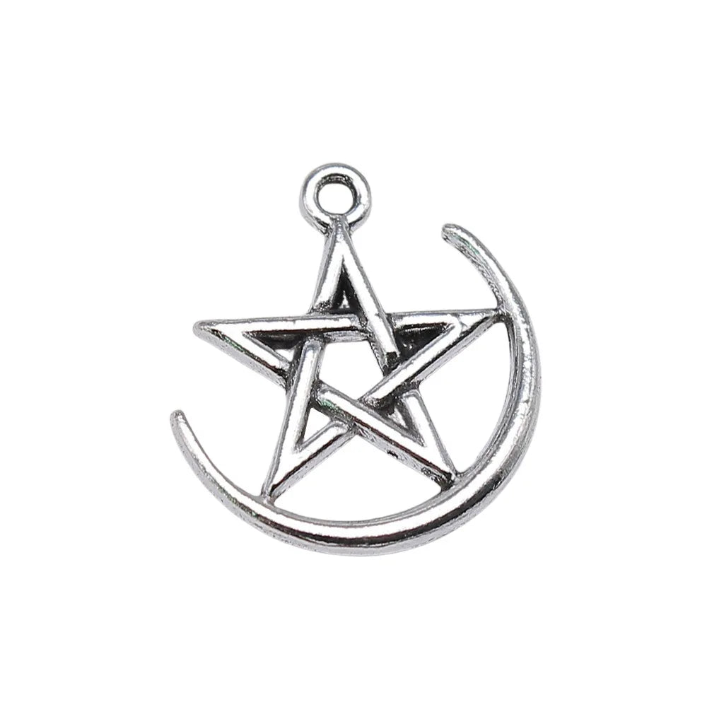 20x18mm 1.2g Multicolor Zinc Alloy Star Five Point Star Charm Pendant for DIY Jewelry Making