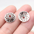 14x14x4.7mm 0.55g Multi Color Zinc Alloy Flower Bead Caps for DIY Beaded Necklace Bracelet Jewelry