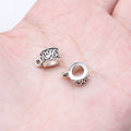 12.5x8.8x6mm 1.5g Antique Silver Zinc Alloy Heart Pendant Bail Connector for DIY Necklace Bracelet Making
