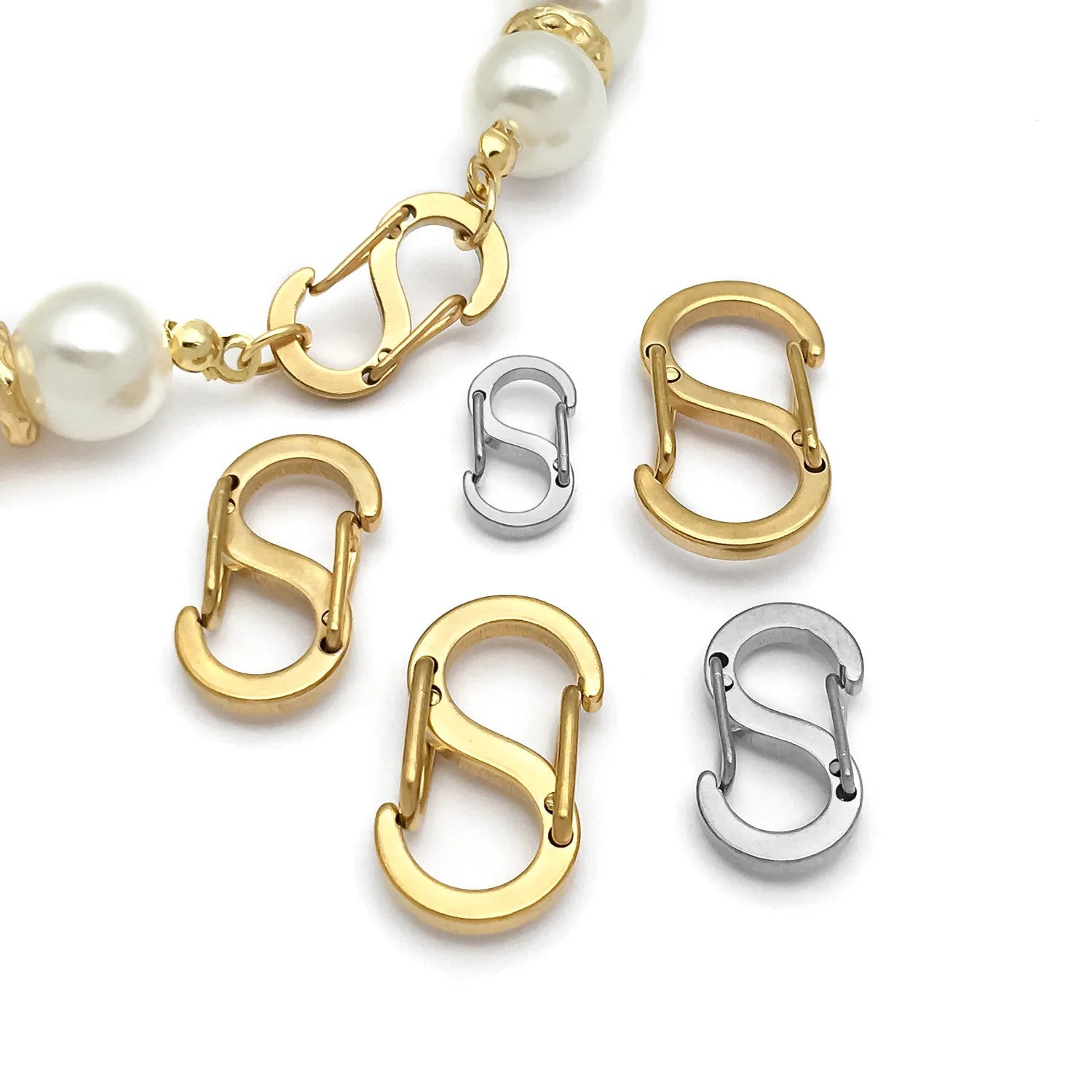 Stainless Steel S Shaped 8 Clasp for Bracelet, Necklace and Bag Hardware