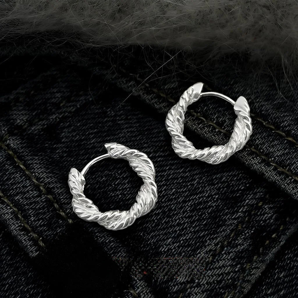 Minimalist Copper Geometric Circle Hoop Earrings Trendy Sweet Cool Commuter Jewelry