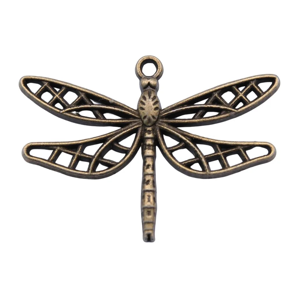 34x25mm 2g Multicolor Zinc Alloy Dragonfly Charm Pendant for DIY Necklace Bracelet Making