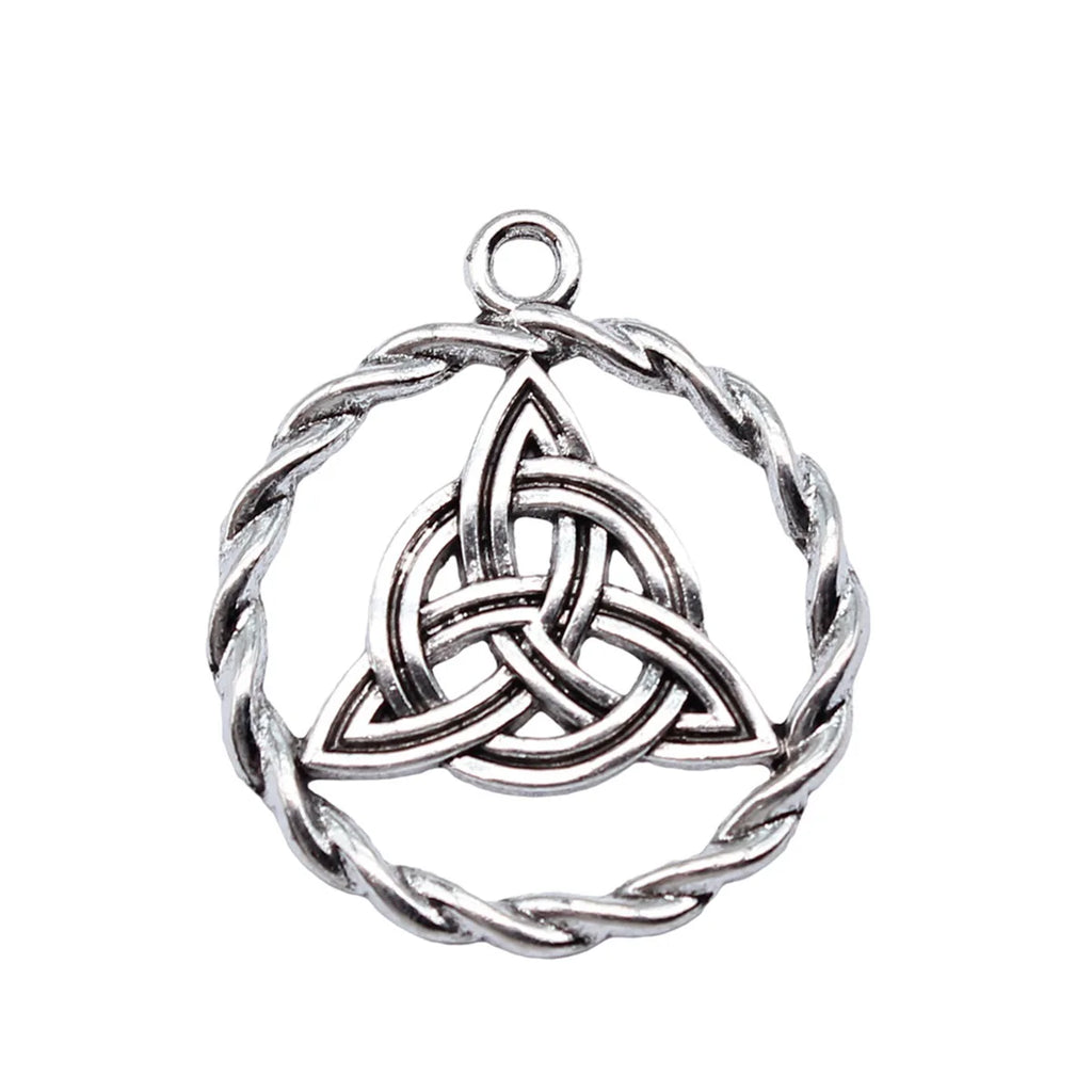 35x30mm 4.1g Multicolor Zinc Alloy Skull Celtic Knot Charm Pendant for DIY Necklace Bracelet Making