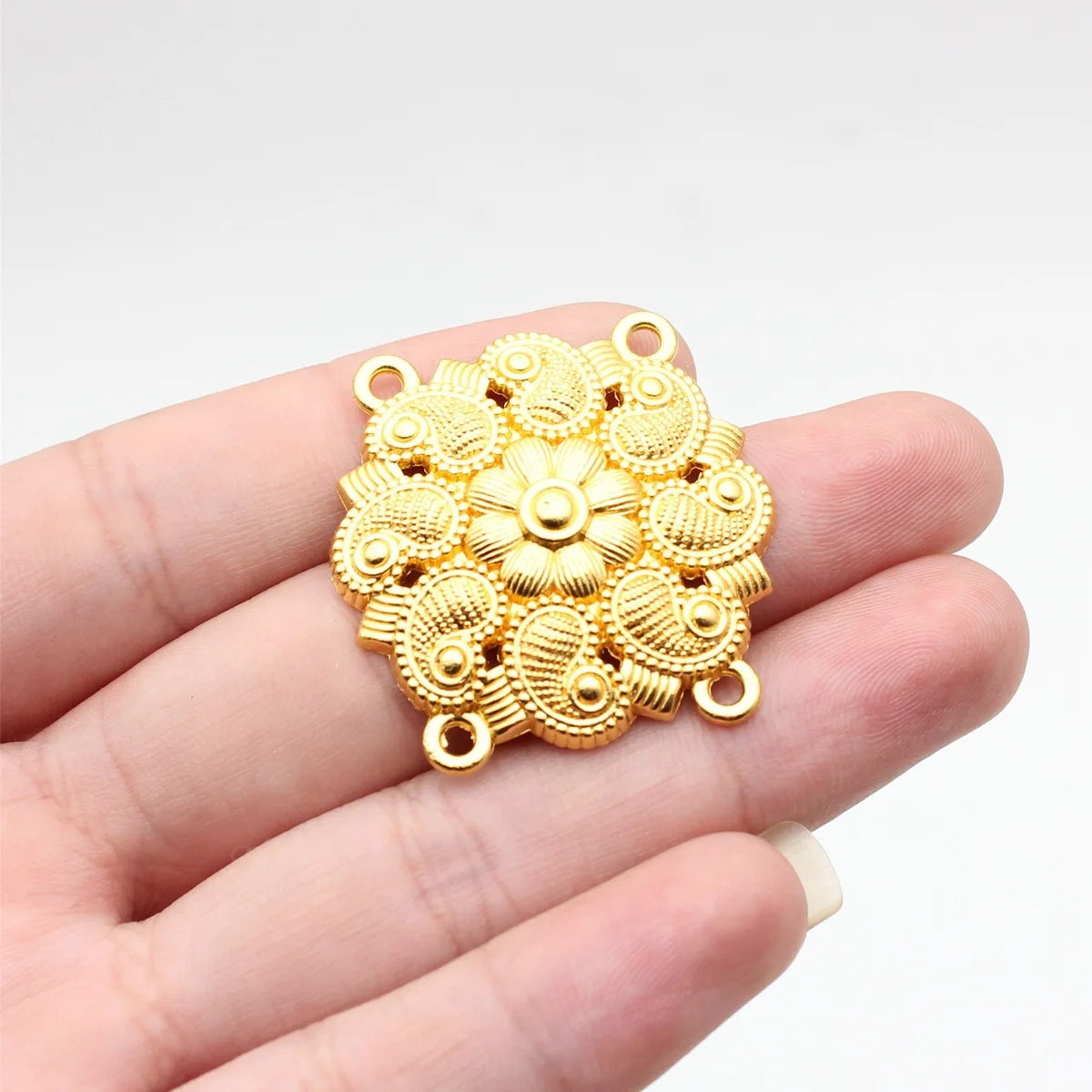 34x33mm 4.9g Multicolor Zinc Alloy Four Hole Body Chain Connector Charm for DIY Waist Chain Jewelry