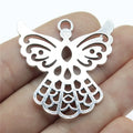 41x39mm 6.1g Antique Silver Zinc Alloy Guardian Angel Fairy Charm Pendant for DIY Jewelry Making