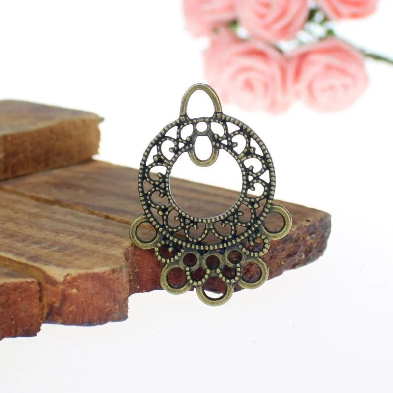 36x26MM Zinc Alloy Hollow Charm Pendant for DIY Necklace Bracelet Jewelry Making