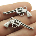35x16mm 3.2g Multicolor Zinc Alloy Pistol Charm Pendant for DIY Bracelet Necklace Jewelry Making