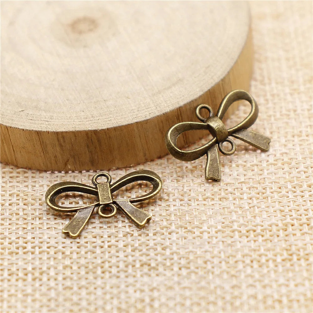 15x22mm 1.1g Multicolor Zinc Alloy Bow Butterfly Connector Charm for DIY Necklace Bracelet Jewelry Making