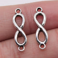 6x21mm 0.7g Antique Silver Zinc Alloy Infinity Symbol Connector Charm for DIY Jewelry Making