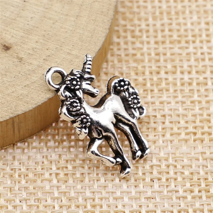 15x23mm 1.6g Multicolor Zinc Alloy Cute Horse Charm Pendant for DIY Necklace Bracelet Jewelry Making