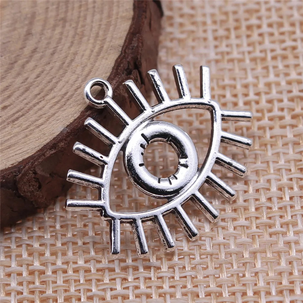 26x22mm 1.9g Multicolor Zinc Alloy Eye Charm Pendant for DIY Necklace Bracelet Jewelry Making