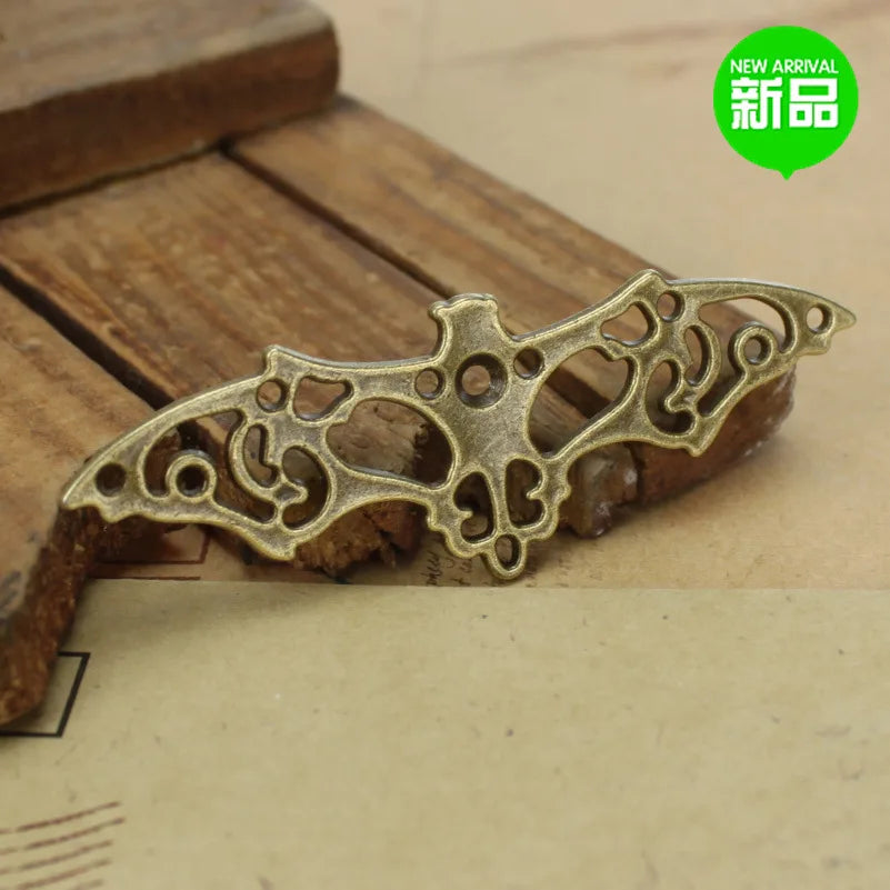 63x22MM Antique Silver Zinc Alloy Bat Charm Pendant for DIY Necklace Bracelet Jewelry Making