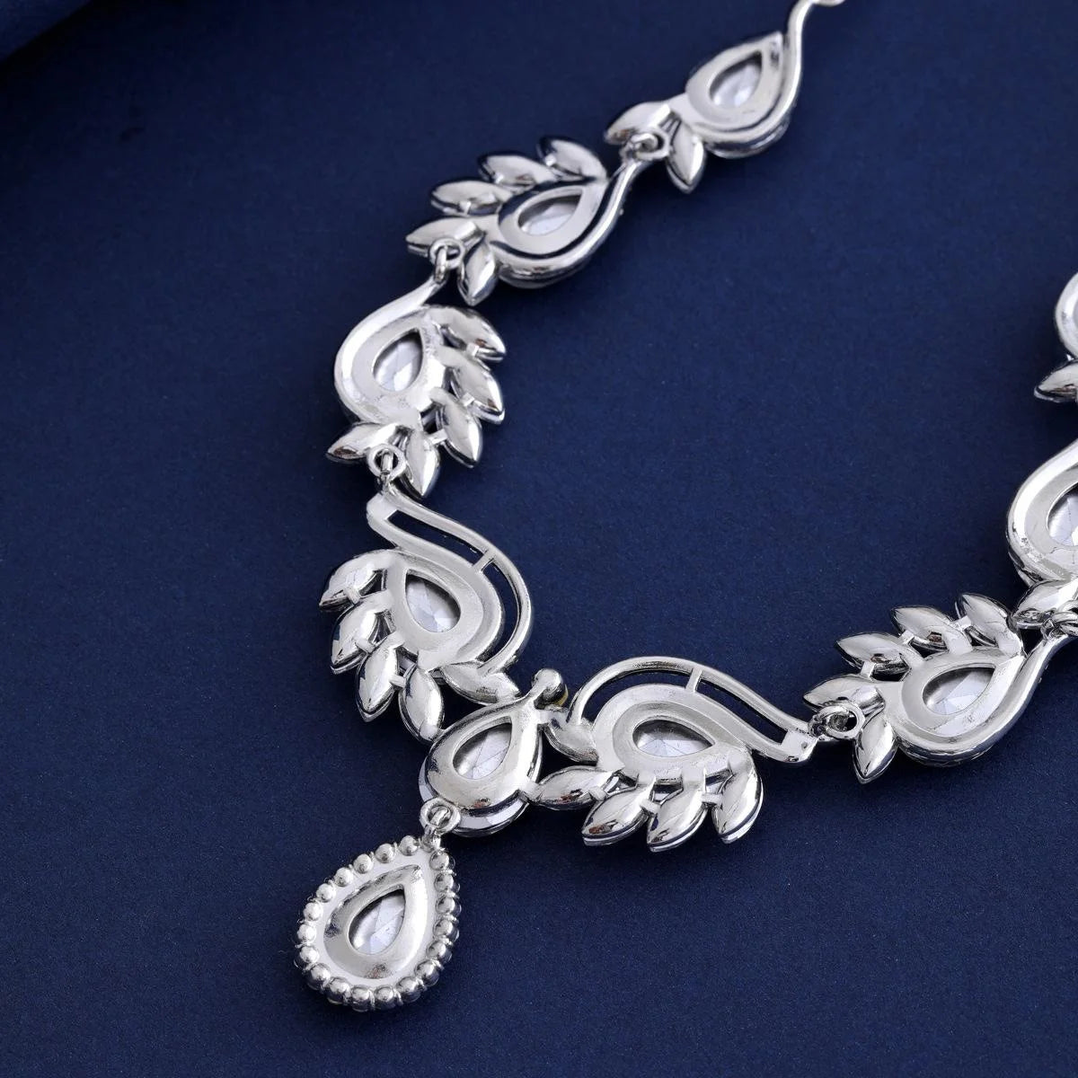 Luxury Bridal Rhinestone Crystal Necklace And Earrings Jewelry Set For Wedding Banquet Party Jewelry Gift