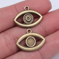 21x16mm 1.3g Multicolor Zinc Alloy Eye Charm Pendant for DIY Necklace Bracelet Making
