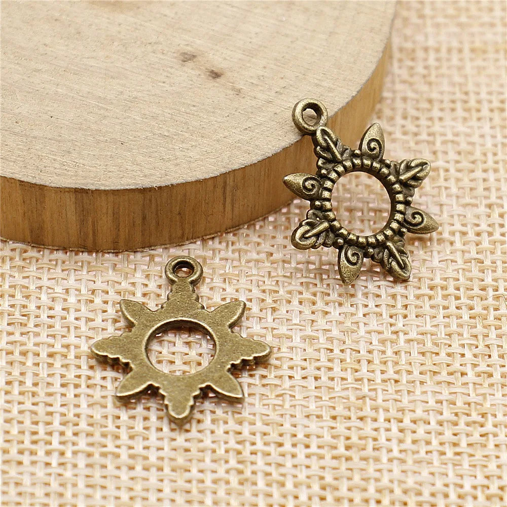 22x18mm 1.4g Multicolor Zinc Alloy Sun Celestial Charm Pendant for DIY Necklace Bracelet Making