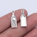 22x7mm 0.9g Antique Silver Zinc Alloy GIN Bottle Charm Pendant for DIY Bar Theme Jewelry Making