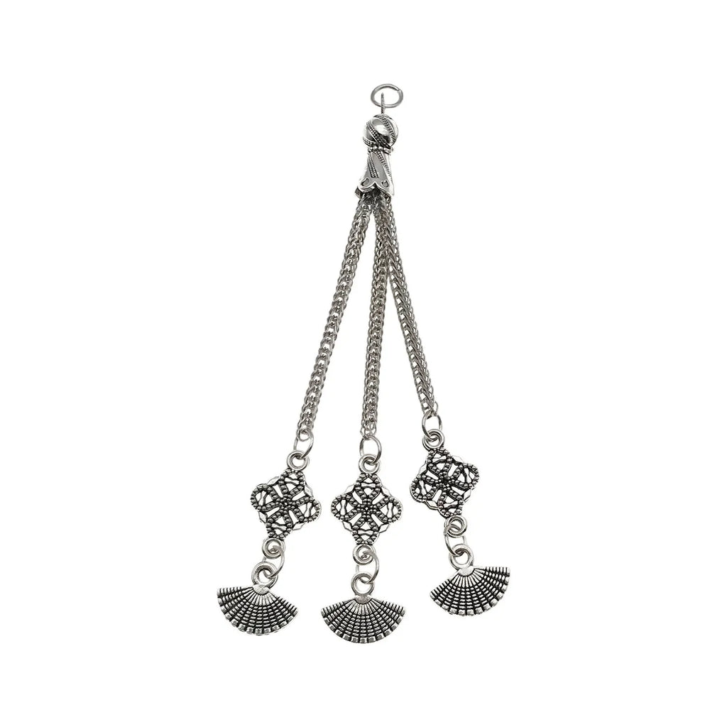 Antique Silver Zinc Alloy Tassel Connector Charm for DIY Beaded Bracelet Necklace