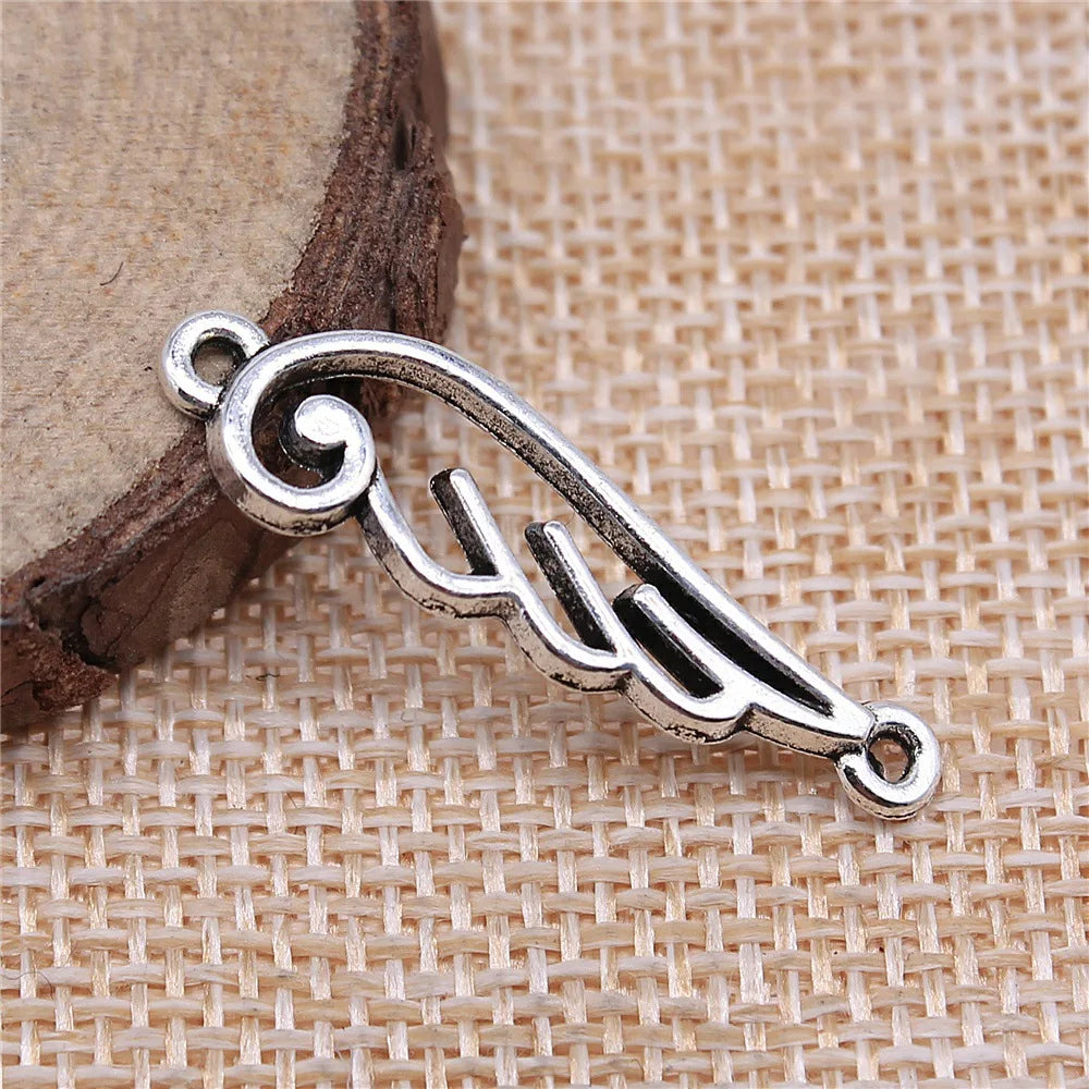 32x10mm 1.3g Multicolor Zinc Alloy Wing Connector Charm for Bracelet Necklace DIY Jewelry Making