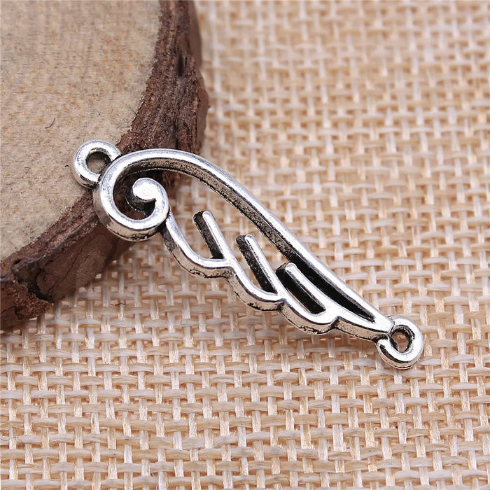 32x10mm 1.3g Multicolor Zinc Alloy Wing Connector Charm for Bracelet Necklace DIY Jewelry Making