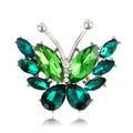 Elegant Purple Crystal Butterfly Brooch With Rhinestone Accents, Luxury Lapel Pin Suit Accessory Gift