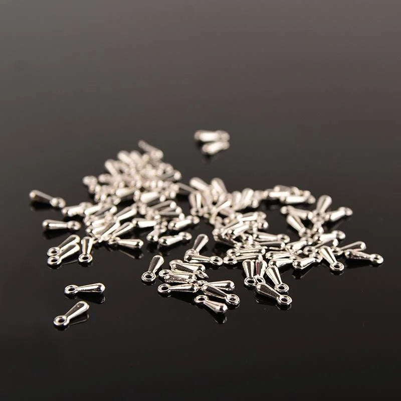 6x3MM Zinc Alloy Teardrop Charm Pendant for DIY Necklace Bracelet Jewelry Making