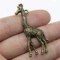53x23mm 4.6g Multicolor Zinc Alloy Giraffe Charm Pendant for DIY Necklace Bracelet Jewelry Making