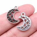 19x14mm 1g Multicolor Zinc Alloy Moon Star Charm Pendant for DIY Necklace Bracelet Jewelry Making
