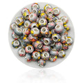 Ink Painted Resin Large Hole Beads for DIY Creative Bracelet Jewelry Making