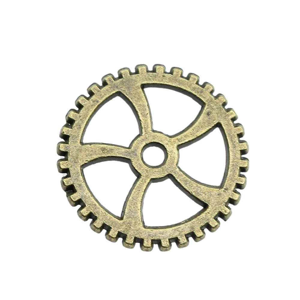 19x19mm 1.7g Multicolor Zinc Alloy Gear Charm Pendant for Steampunk DIY Necklace Bracelet Making