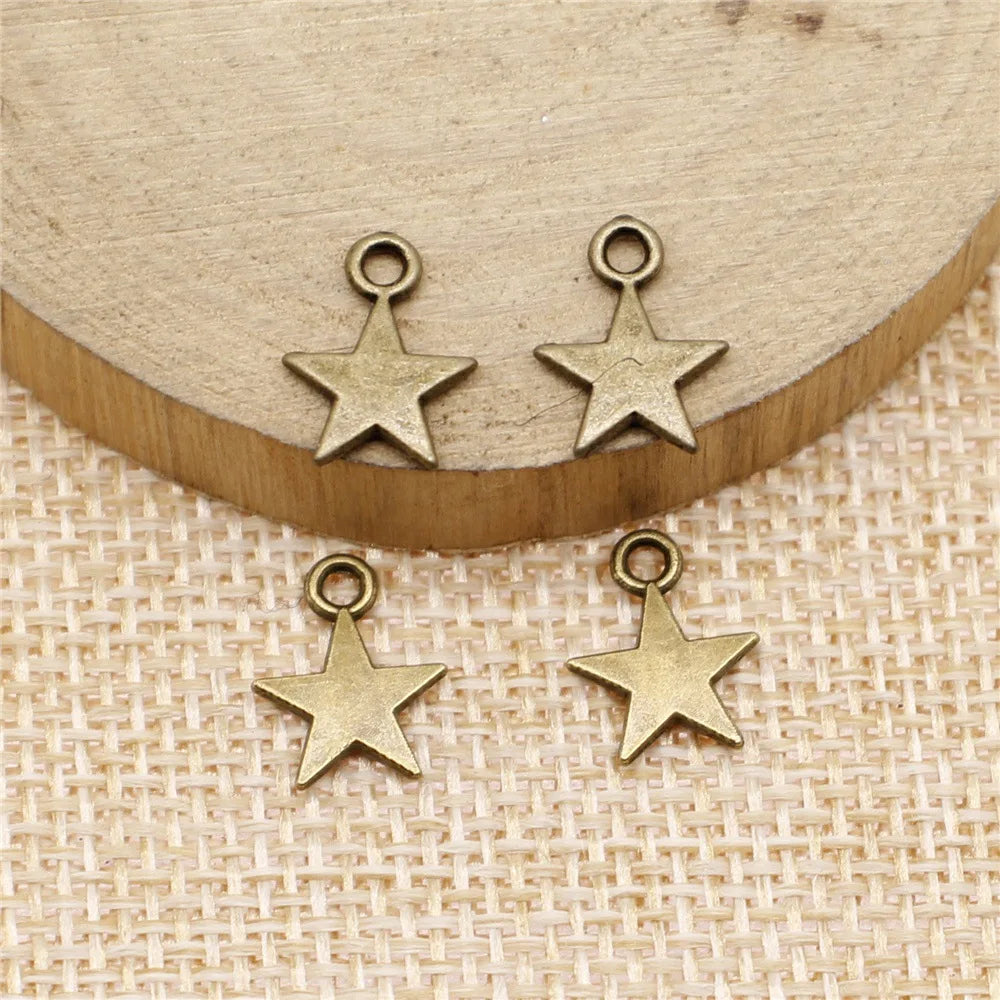 12x10mm 0.4g Multicolor Zinc Alloy Small Star Charm Pendant for DIY Necklace Bracelet Jewelry Making