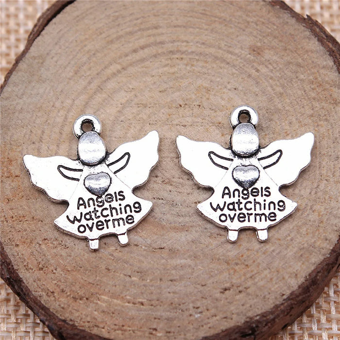 20x19mm 1.9g Multicolor Zinc Alloy Angel Figure Charm Pendant for DIY Jewelry and Garment Decoration