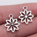 15x18mm 0.9g Multicolor Zinc Alloy Flower Leaf Charm Pendant for DIY Earring Necklace Making