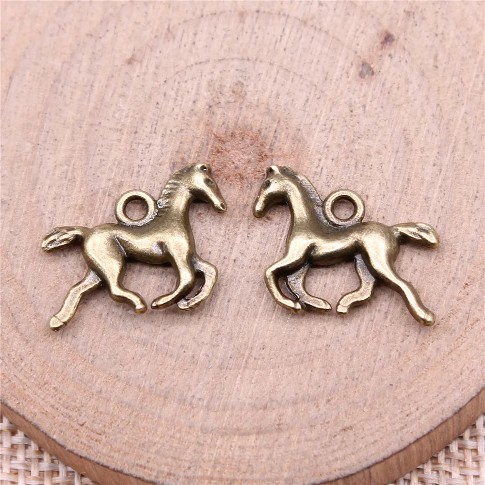 22x14mm 1.4g Multicolor Zinc Alloy Pony Charm Pendant for DIY Necklace Bracelet Jewelry Making