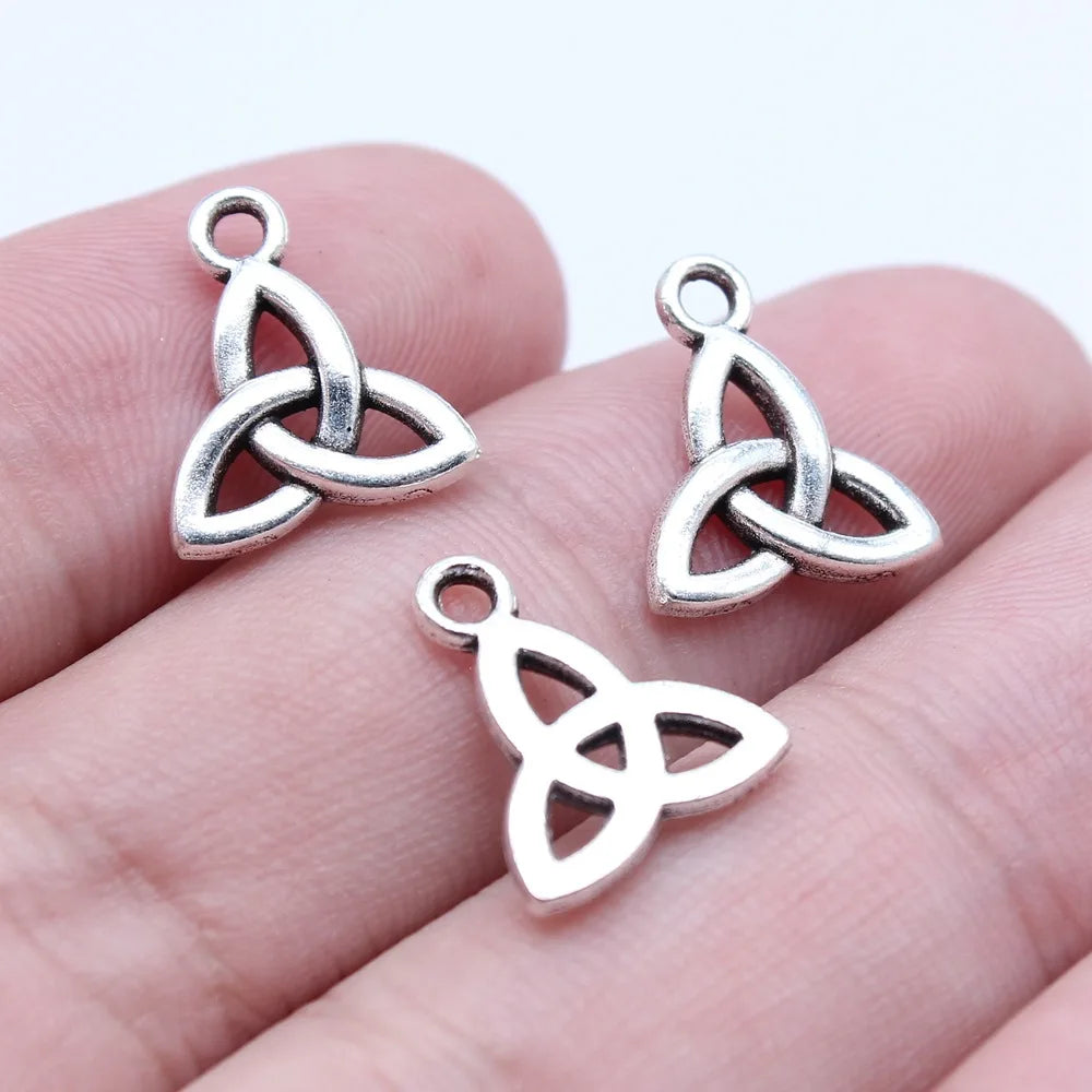 12x14mm 0.7g Antique Silver Zinc Alloy Celtic Knot Charm Pendant for DIY Jewelry Making