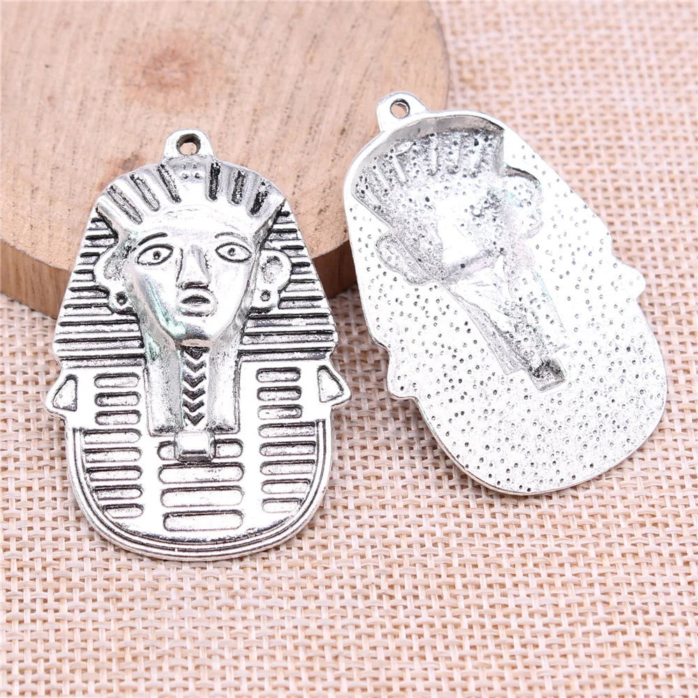 50x35mm 9.6g Multicolor Zinc Alloy Egyptian Cleopatra Charm Pendant for DIY Necklace Making